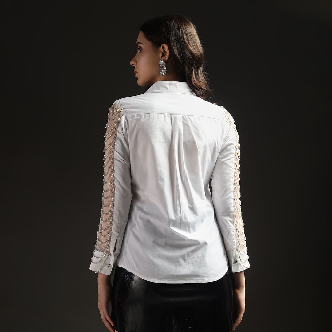 Cosmic Flow White Shirt